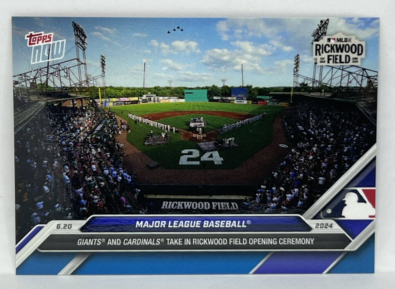 2024 Topps Now #320 Rickwood Field Cardinals vs Giants BLUE Parallel 28/49