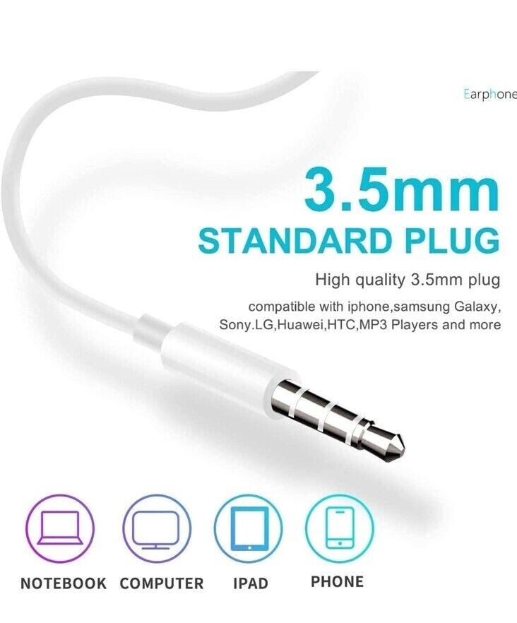 Wired Earphones For Apple iPhone iPad Samsung Headphones with mic 3.5MM