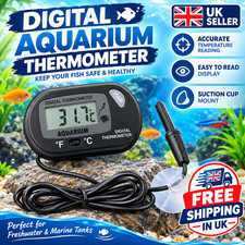 Digital LCD Thermometer Aquarium Fish Tank Vivarium Water