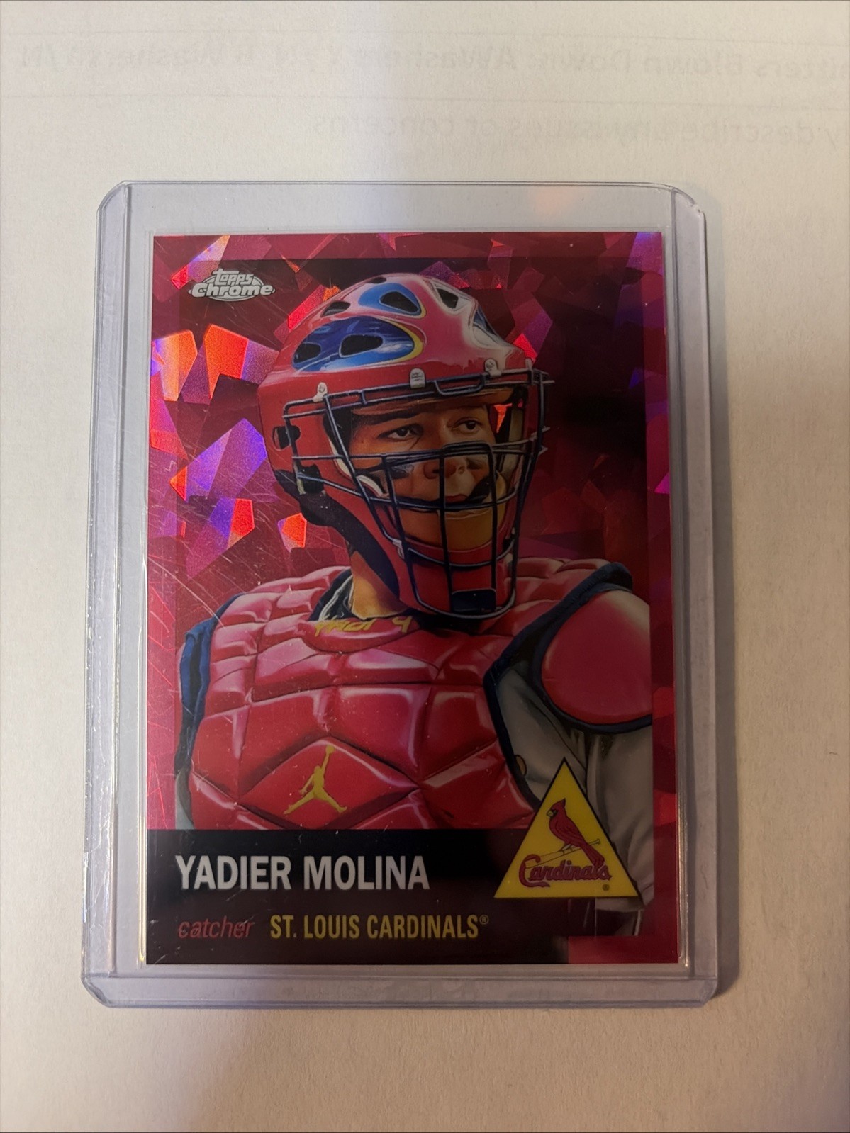 2022 Topps Chrome Platinum Anniversary Yadier Molina #353 /100 Red Atomic