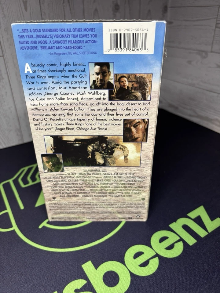 BRAND NEW Three Kings (VHS; 1999) George Clooney Mark Wahlberg RARE Sealed - Image 3 of 4