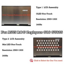 ASUS ROG Zephyrus G16 GU605MZ-QR100WSM QHD 240Hz LCD Screen Non-Touch Assembly