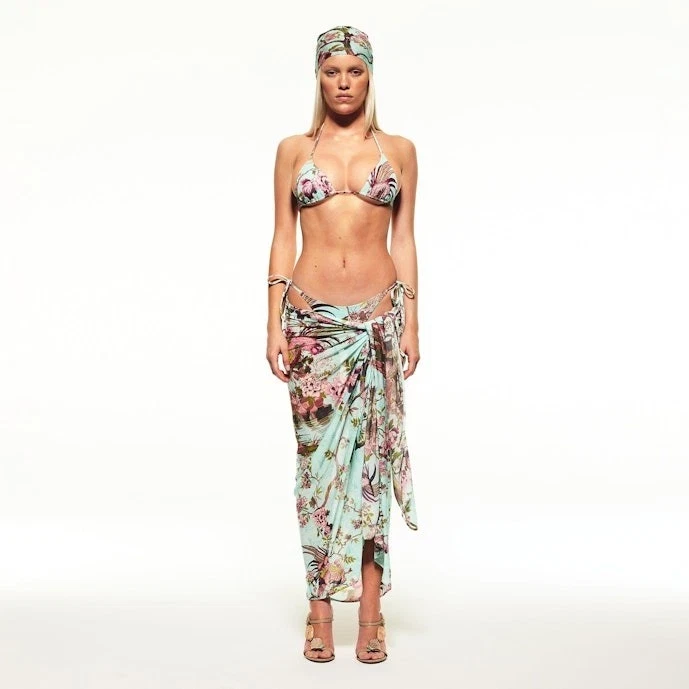 SKIMS X Roberto Cavalli SARONG | Estampado Fagianella | M-XL Foto 2 de 4