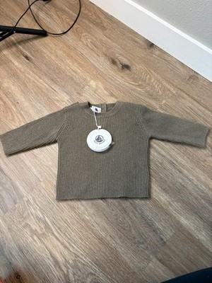 Petit Bateau olive green 6 month knit sweater