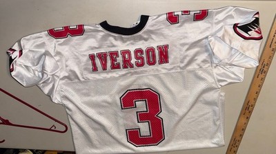 Size Small - Reebok Allen Iverson #3 Football Jersey White Red Y2K