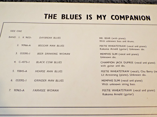 BLUES-VARIOUS-MR.BEAR.JACK DUPREE++-THE BLUES IS MY COMPANION-SUNFLOWER SCARCE - Picture 3 of 6