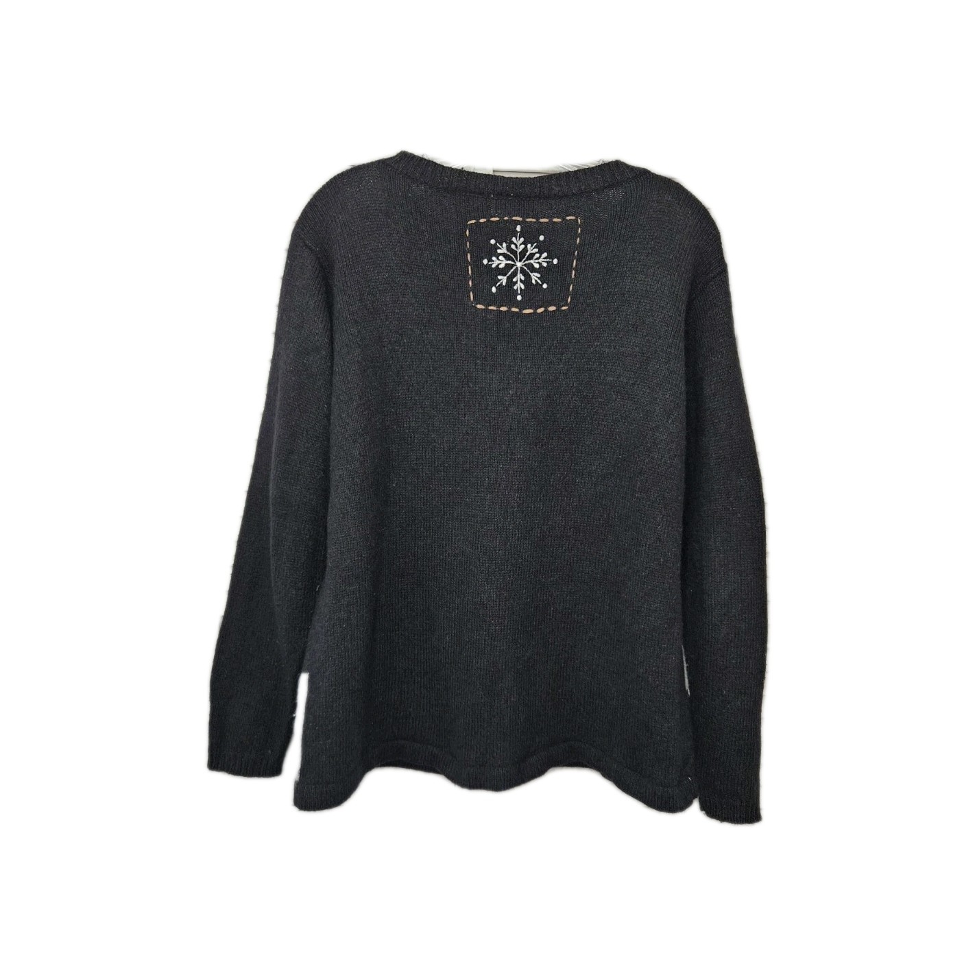 Capacity Embroidered Patchwork Christmas Sweater … - image 6