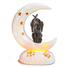 Dog Memorial Gifts for Loss Dog on Moon, Handcrafted Resin Sculpture, Perfect...