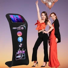 Portable Assembling Tablet Stand Photo Booth Sharing Station Kiosk for iPad