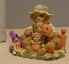 Cherished Teddies HALLOWEEN 4003883 THEO, SAM AND TY EUC  RARE
