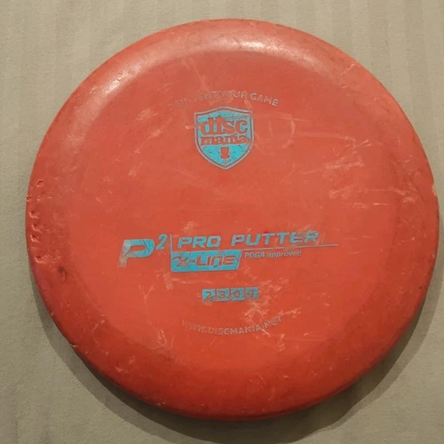 Discmania X-Line P2 Innova Made 175g Disc Golf Pro Putter Red w Blue Stamp 