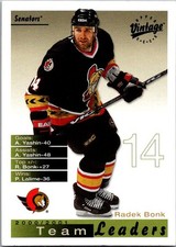 2001-02 Upper Deck Vintage #181 Radek Bonk Ottawa Senators