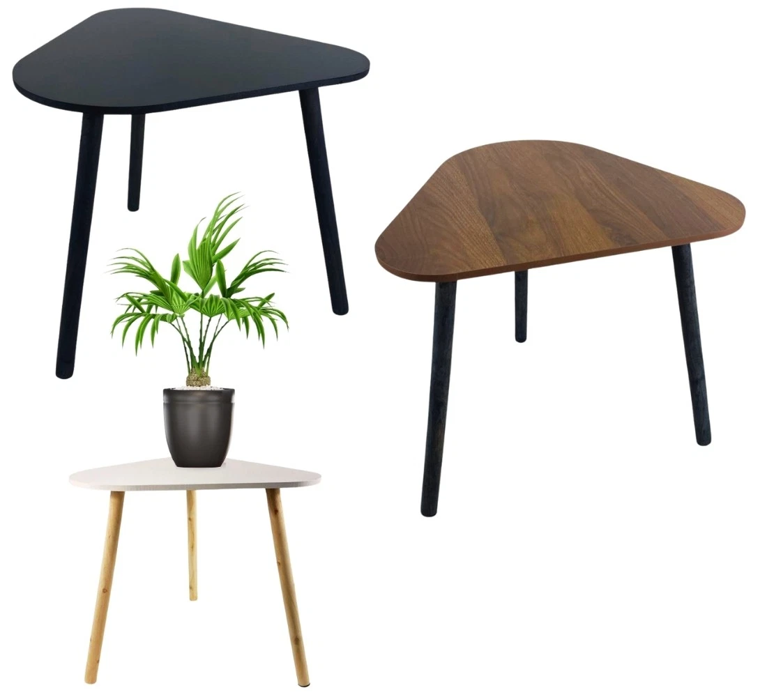 Set Di 2 Comodini In Stile Moderno Semplice Ma Pratico Tavolini A 2 Piani Con Mensole Aperte Marrone Rustico Nero 98227701