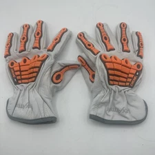 New Hex Armour Chrome Impact Protection Gloves 4069 9/L Grey/Orange 