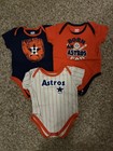 MLB Official Houston Astros Baby Bodysuits 18 Months Set Of 3 — photo 1