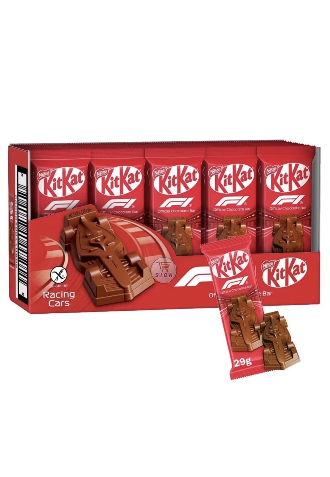 Full Box of 30 KitKat F1 Formula One Car Chocolate Bar 29g - Racing Cars