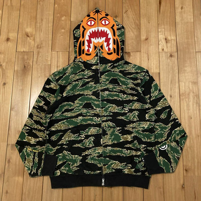 BAPE Tiger Camo Tiger Full Zip Hoodie a bathing ape NIGO Size S