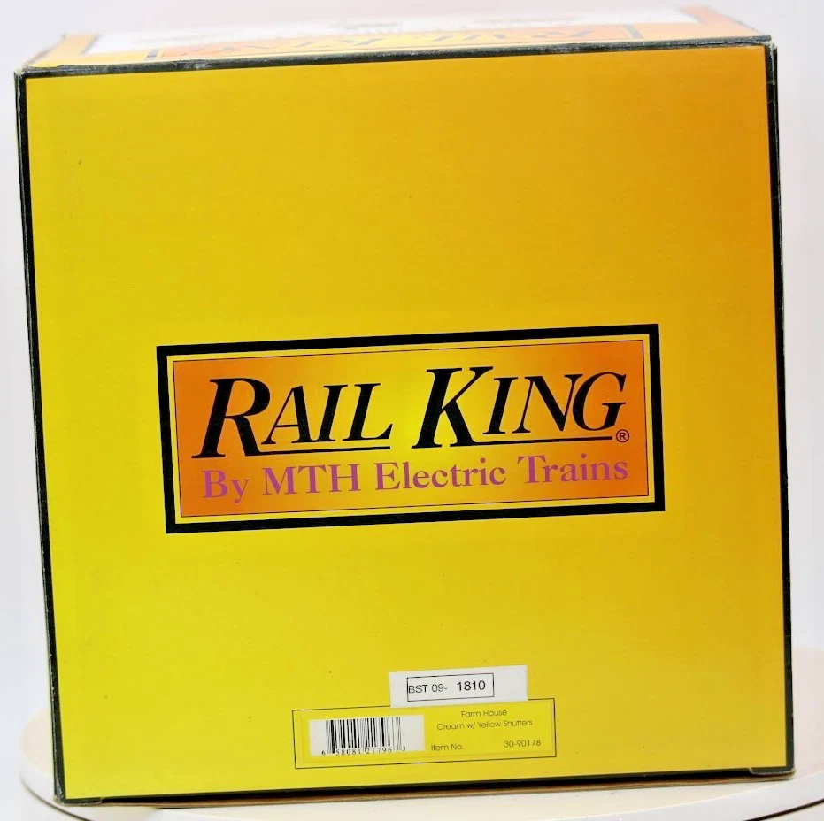 MTH Rail King Farm House Cream W/ Yellow Shutters 30-90178 O Gauge 1:48 Scale - Image 3 of 4