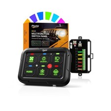 RGB 6 Gang Switch Panel, Universal Circuit Control Relay System, Momentary To...