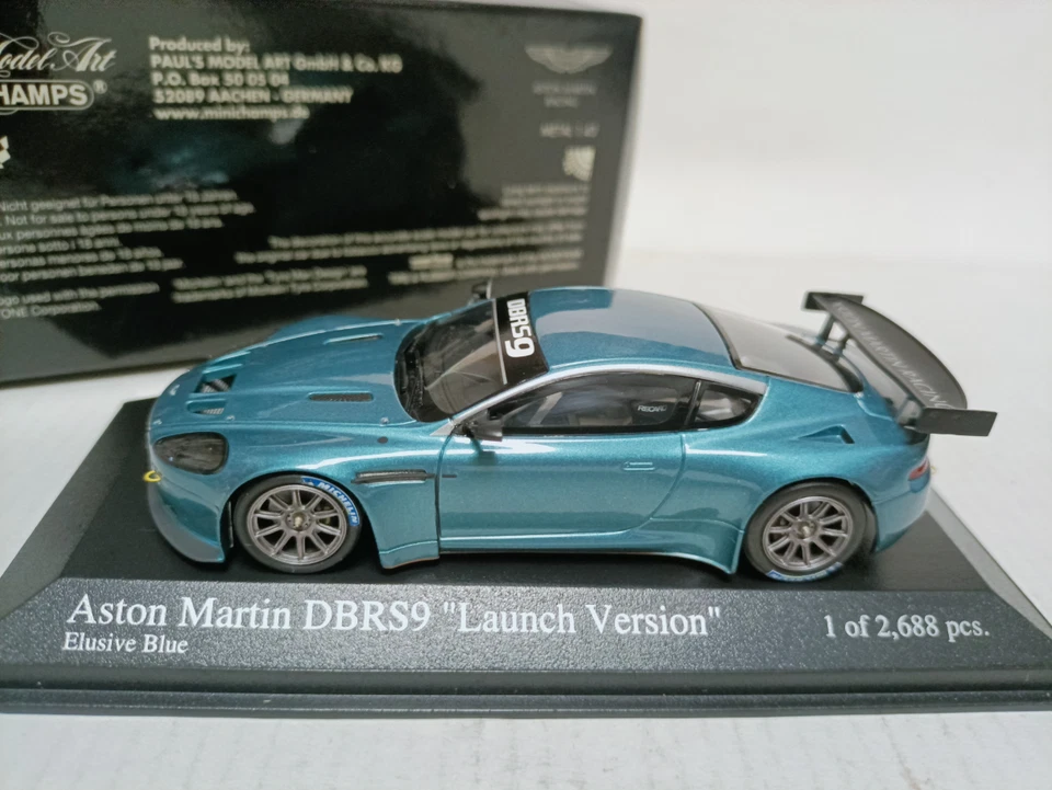 MINICHAMPS ASTON MARTIN DBRS9 LAUNCH VERSION 2006 BLUE Resin car model - Image 2 of 4