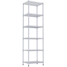 REGILLER 6 Wire Shelving Steel Storage Rack Adjustable Unit Shelves for Laund...