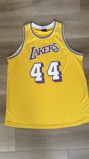 New Los Angeles Lakers Jersey Mens XL Yellow NBA Basketball Jerry West 44