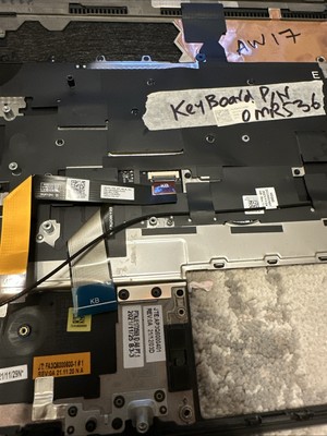DELL ALIENWARE M15 R6 R7 US BACKLIT  KBD P/n 0mr536 PALMREST 1F2H0 01f2h0 AW1