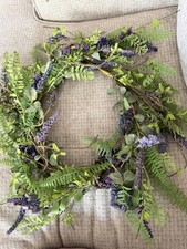 14  Lavender Wreath Faux Threshold