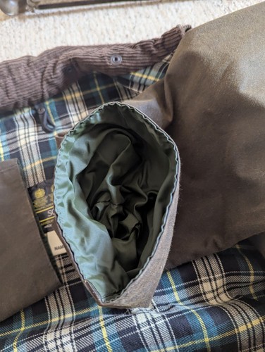 Vintage Barbour Solway Zipper Wax Jacket Early 80's Two Crest 32 " NEAR MINT - Picture 24 of 24