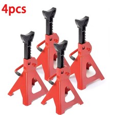 4Pcs Axle Stands Floor Jack 3 Ton Heavy Duty Lifting Capacity Stand Car Caravan