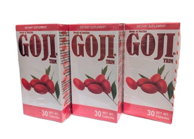 #ad 3 PACK GOJI TRIM 30 Caps 500 mg ea 100% ORIGINAL GOJI $56.97