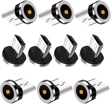 10PCS Magnetic Micro USB Charging Tips Only for Android Devices