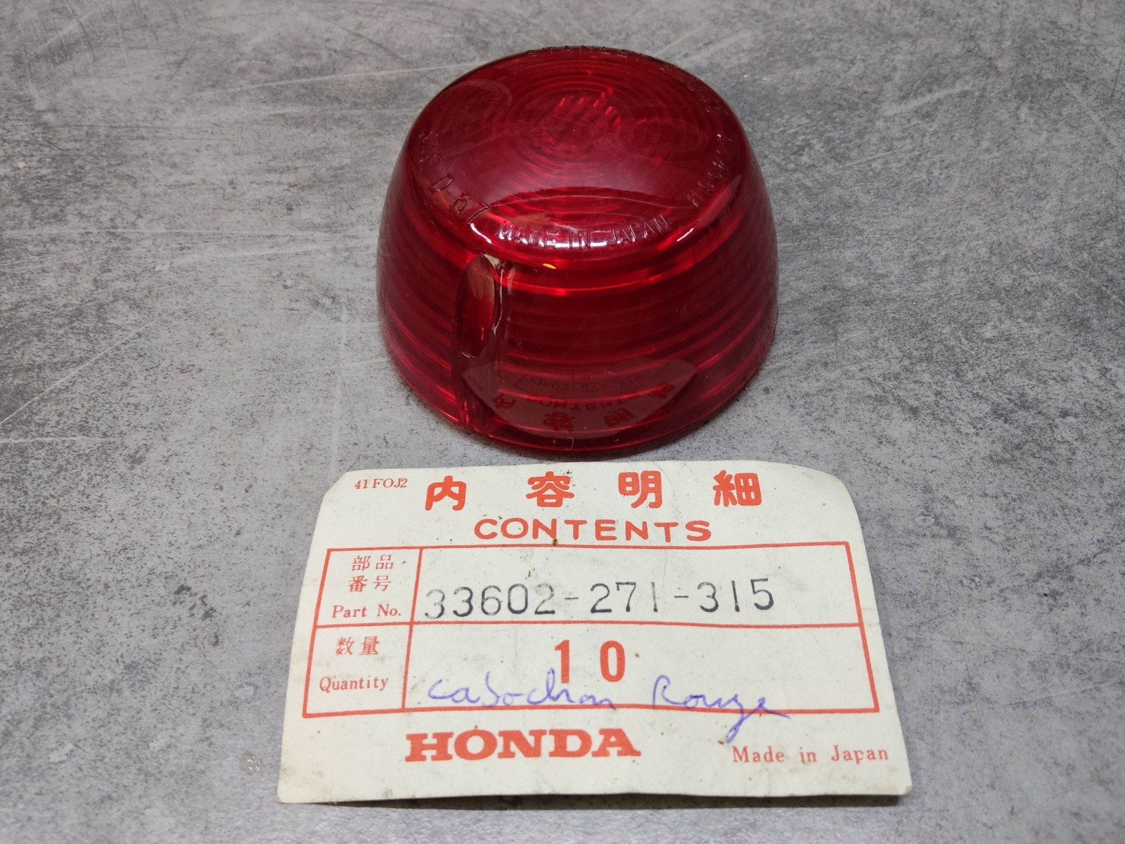 Cabochon clignotant orange pour HONDA CD125 33602-271-315