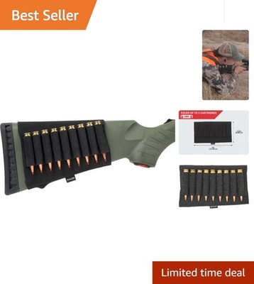 Elastic Buttstock Shell Holder for 9 Cartridges - Easy Ammo Access
