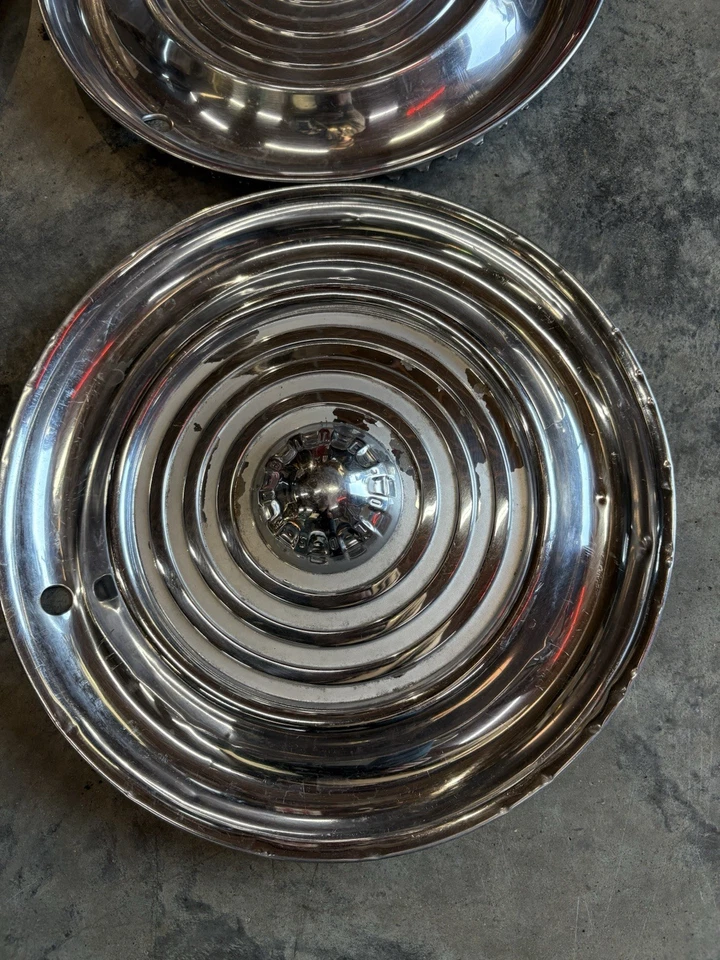 1956 OLDSMOBILE 88 SUPER 88 HOLIDAY 98 15" WHEEL COVERS HUBCAPS SET OF 4 OEM - Image 2 of 4