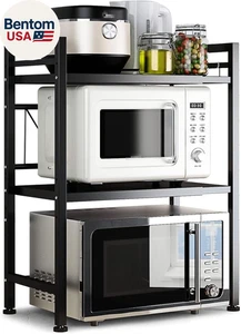 Rack de four à micro-ondes, support de micro-onde extensible Tablette pour ustensiles de cuisine