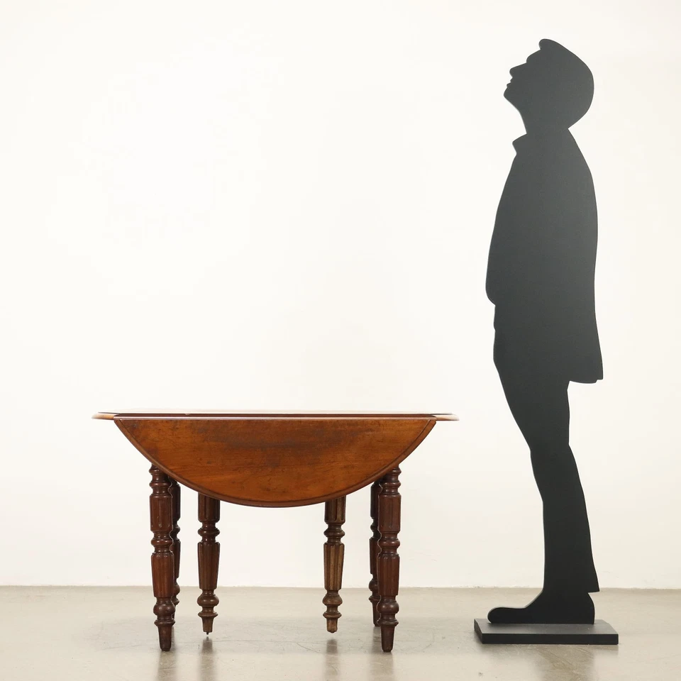 Table Ancienne à Rallonges Noyer France du XIXe Siècle Originale - Photo 2/4