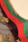 Punjab Black Netting Dupatta~Kiran Velvet Outer Trim~Gold Floral Embroidery~EXC — photo 5