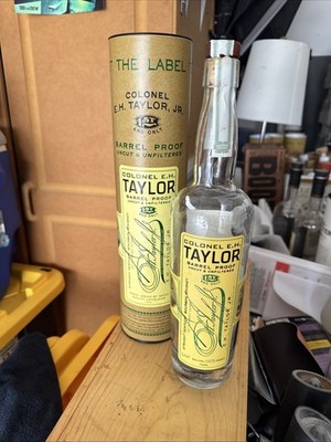 Col EH Taylor Barrel Proof 2021 Release Empty Bottle And Tube. Very Sought After