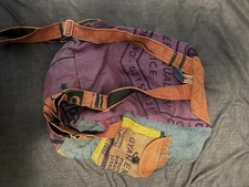 Burlap Backpack with Drawstring Unisex Travel Bag