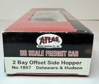 Atlas HO 2-Bay Offset Side Hopper, Delaware & Hudson. New SEE DESCRIPTION/PHOTOS — photo 2