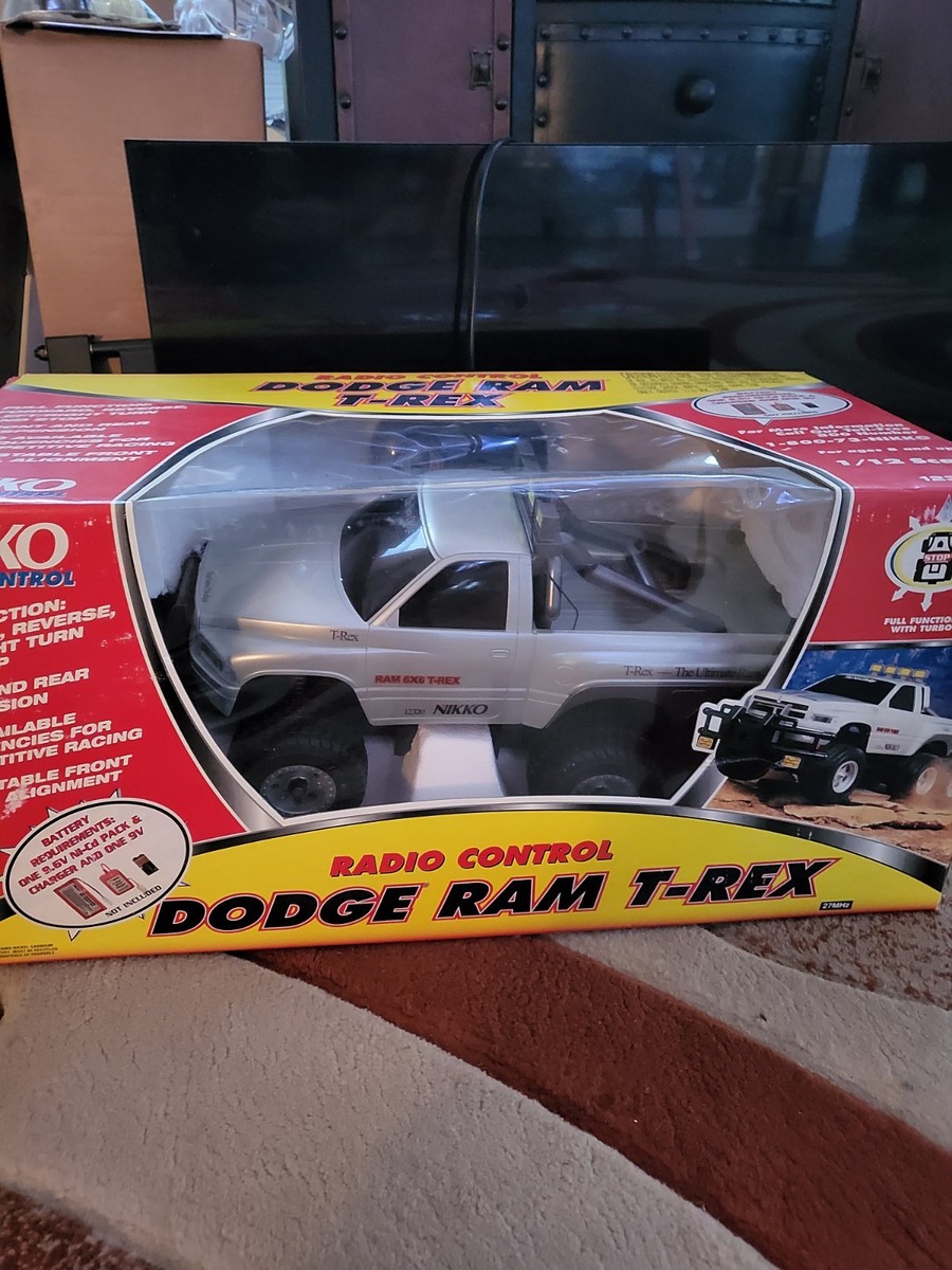 Rare NOS Vintage Nikko Dodge Ram 6x6 T-Rex RC Truck Unused Large 1