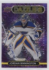 2021-22 Upper Deck Series 2 Dazzlers Purple Jordan Binnington #DZ-90 0h1