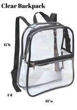 Clear Stadium Approved Transparent Backpack for Sporting Events Concerts School