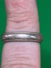 Sterling Silver 925 Rope Edge Plain Band Vintage Ring Sz 9 NR
