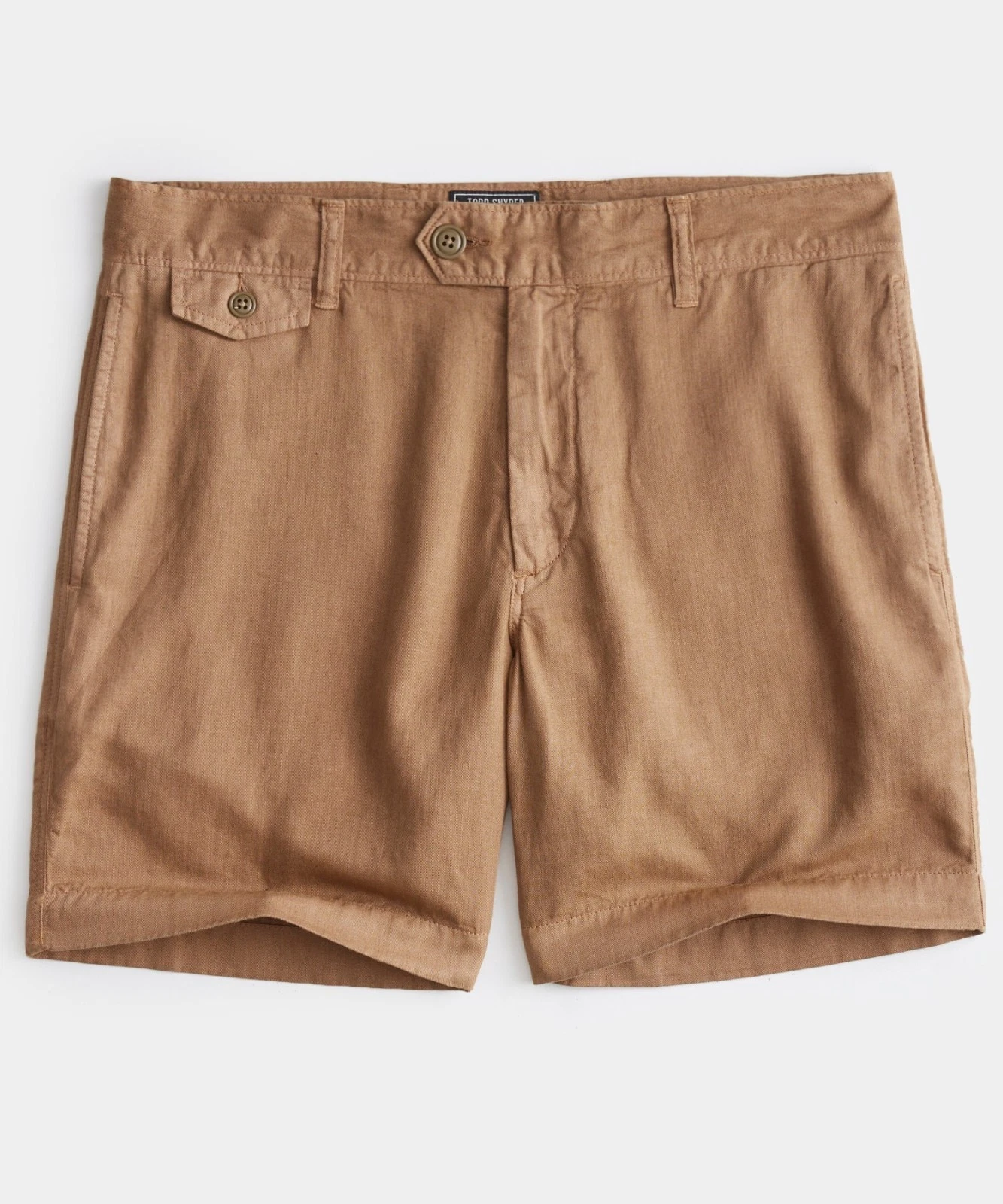 Todd Snyder 7" Cotton-Linen Hudson Short COPPER $148