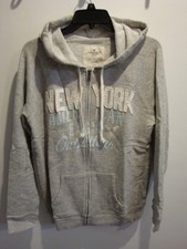 NWT Women American Eagle AE NYC GRAPHIC HOODIE GRAY L