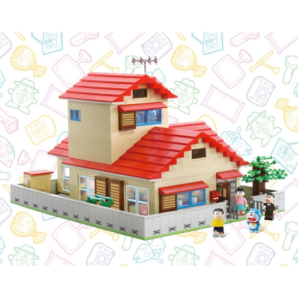 OXFORD Doraemon Nobita Nobi House 2442 Pieces DR3701 Brick Building Block Figure - Image 3 of 4
