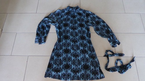 ESSENTIEL Antwerp Cocktail Party Kleid Gr.38 - 40 Blau Grau Snakemuster - Bild 4 von 10