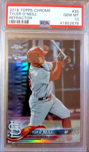 Tyler O'Neill 2018 Topps Chrome RC Refractor PSA 10 - Picture 1 of 2
